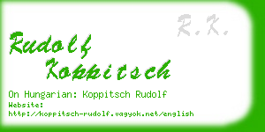 rudolf koppitsch business card